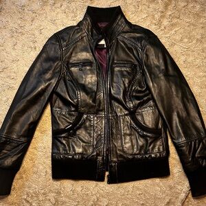 Andrew Marc Black Leather Jacket